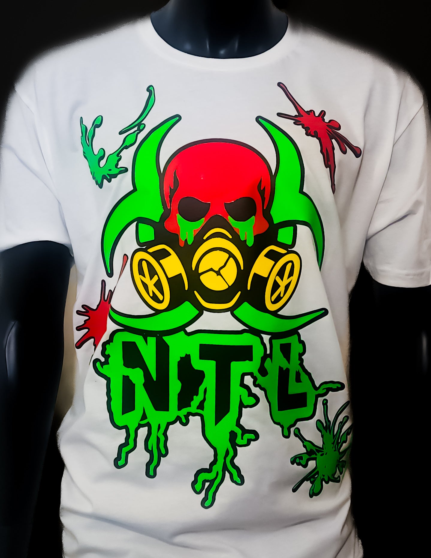 Toxic- White Short Sleeve Tee